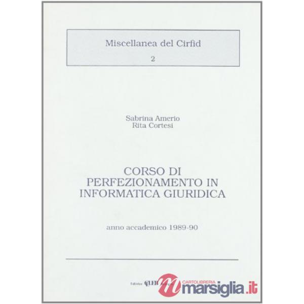 Corso di perfezionamento in informatica giuridica