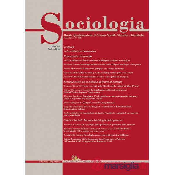 Sociologia. Rivista quadrimestrale di scienze storiche e sociali (2026). Vol. 1