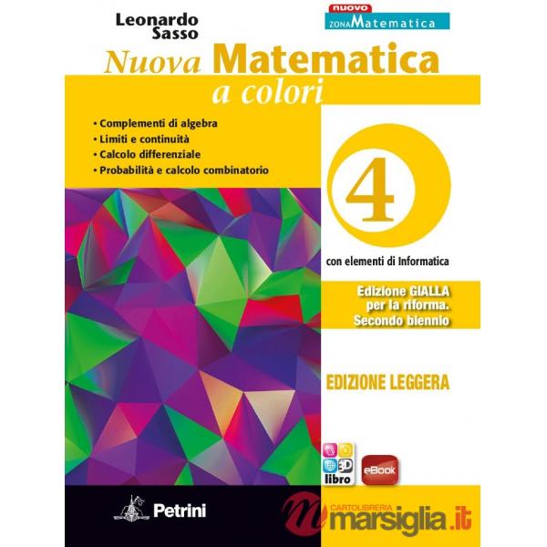 NUOVA MATEMATICA A COLORI GIALLA TR 4 LEGG. + EB