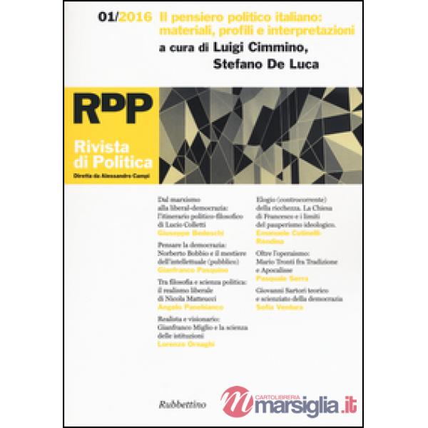 Rivista di politica (2016). Vol. 1: Il pensiero politico italiano: materiali, pr