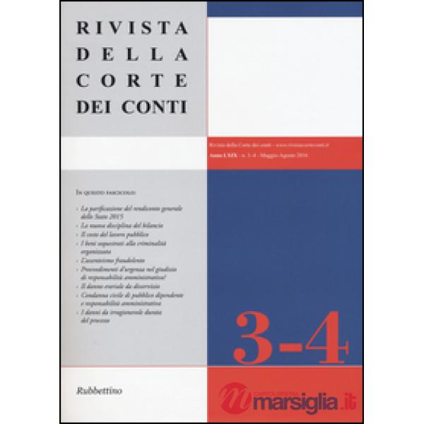 Rivista della Corte dei Conti (2016). Vol. 3-4