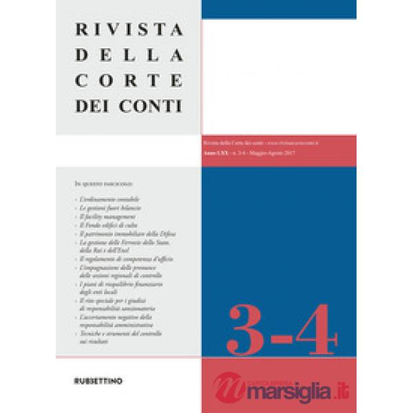 Rivista della Corte dei Conti (2017). Vol. 3-4: Maggio-Agosto