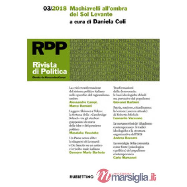 Rivista di politica (2018). Vol. 3: Machiavelli all'ombra del Sol Levante