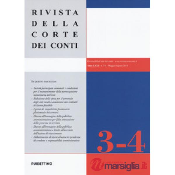 Rivista della corte dei conti (2018). Vol. 3-4