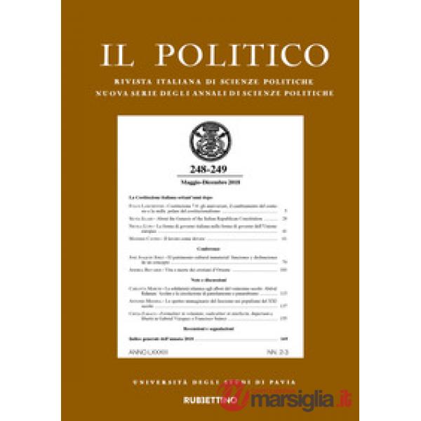 Politico. Rivista italiana di scienze politiche (2018) (Il). Vol. 248-249