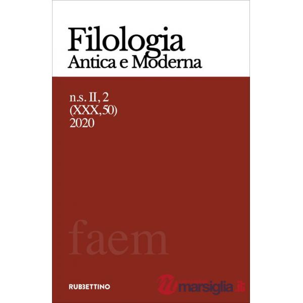 Filologia antica e moderna (2020). Vol. 50