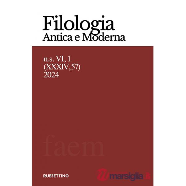 Filologia antica e moderna (2024). Vol. 57