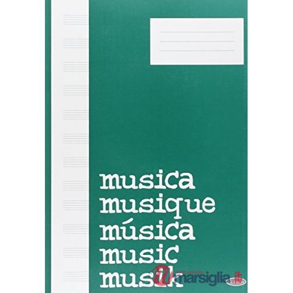 Quaderno di musica (64 facciate a 12 righi, carta bianca, formato piano cm. 23,5x31,5)
