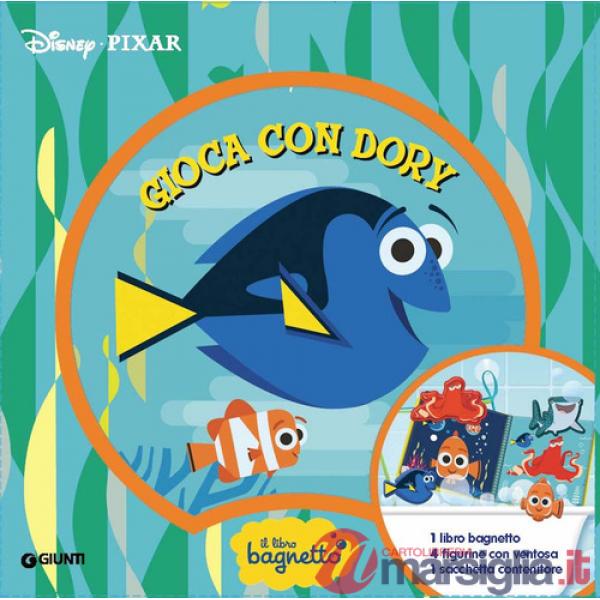 Gioca con Dory. Il libro bagnetto. Ediz. a colori. Con borsetta a rete. Con 4 figurine con ventosa