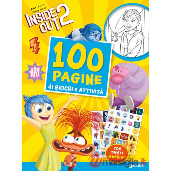 100 pagine di giochi e attività. Inside Out 2. Con adesivi. Ediz. a colori