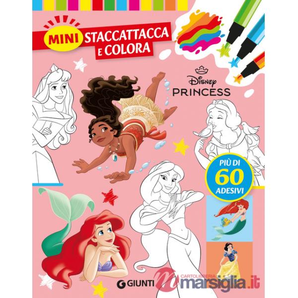 Principesse Disney. Mini staccattacca & colora. Con adesivi. Ediz. a colori