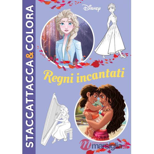 Regni incantati. Disney. Staccattacca&colora. Con adesivi. Ediz. a colori