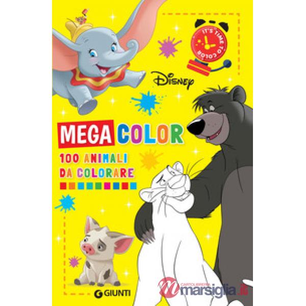100 animali da colorare. Mega color Disney. Ediz. illustrata