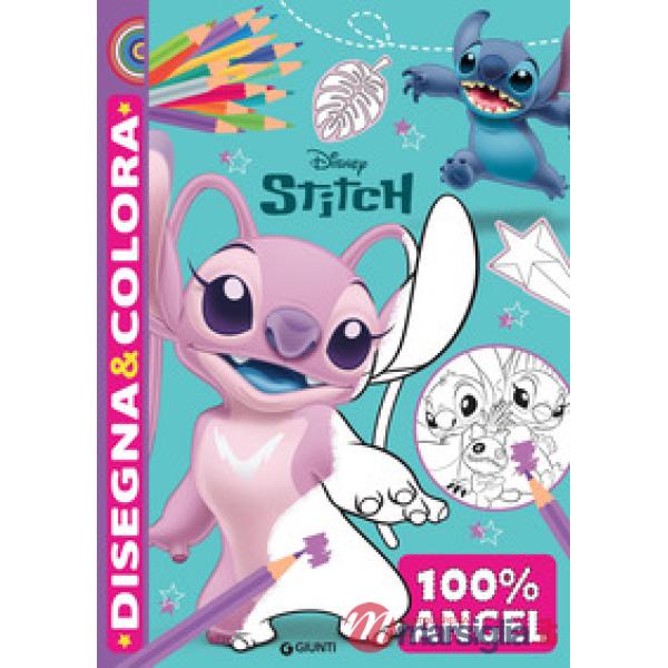 100% Angel. Stitch. Disegna & colora. Ediz. a colori