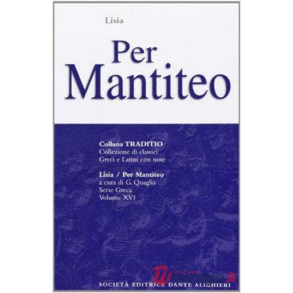 PER MANTITEO, A CURA DI G. QUAGLIA