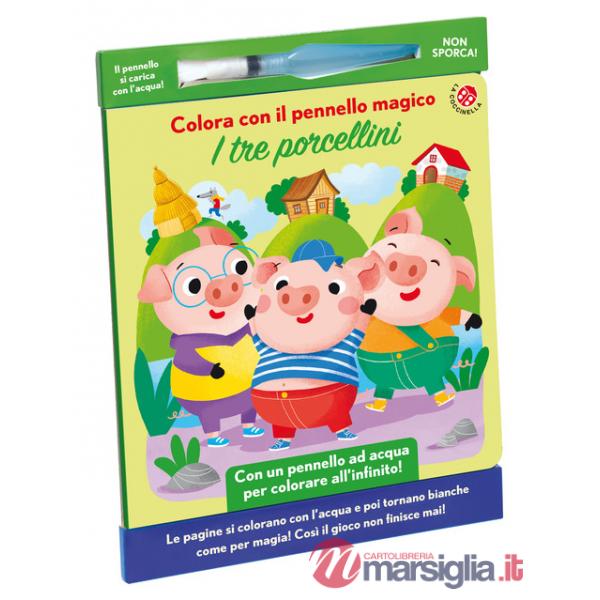 Tre porcellini. Colora con il pennello magico. Ediz. illustrata. Con gadget (I)