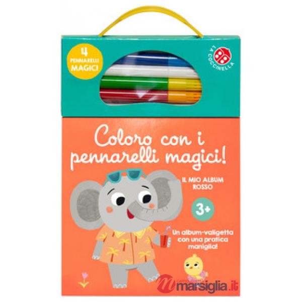 Coloro con i pennarelli magici 3+. Album rosso. Ediz. illustrata. Con pennarelli