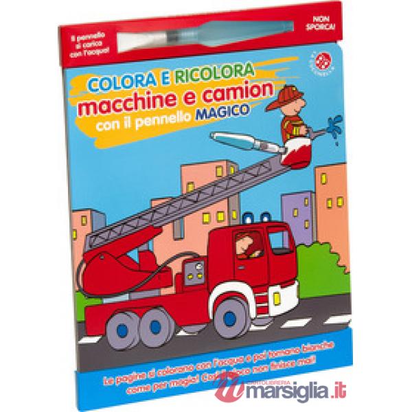 Colora e ricolora macchine e camion con il pennarello magico. Ediz. a colori. Con pennarello