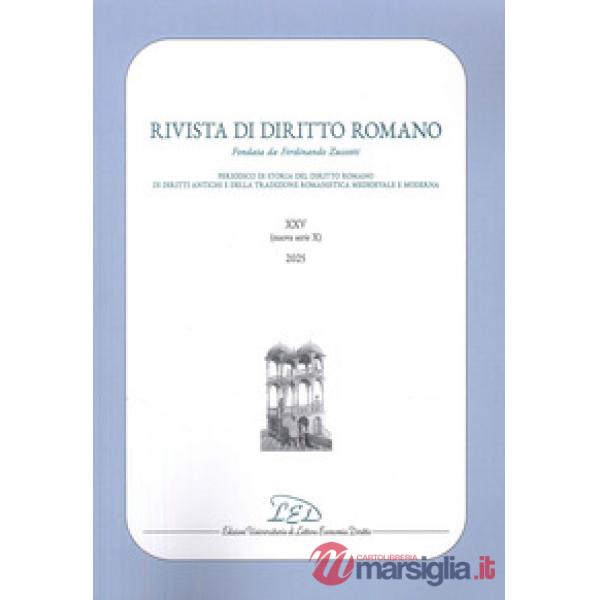 Rivista di diritto romano. Nuova serie (2025). Vol. 25