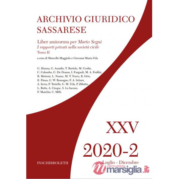 Archivio giuridico sassarese (2020). Vol. 2/2: Liber amicorum per Mario Segni