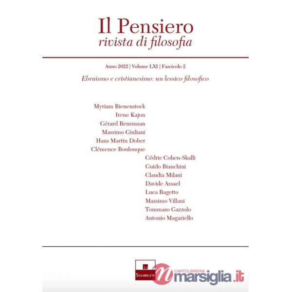 Pensiero. Rivista di filosofia. Vol. 61: Ebraismo e cristianesimo: un lessico filosofico
