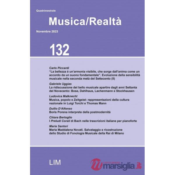 Musica/realtà (2023). Vol. 132