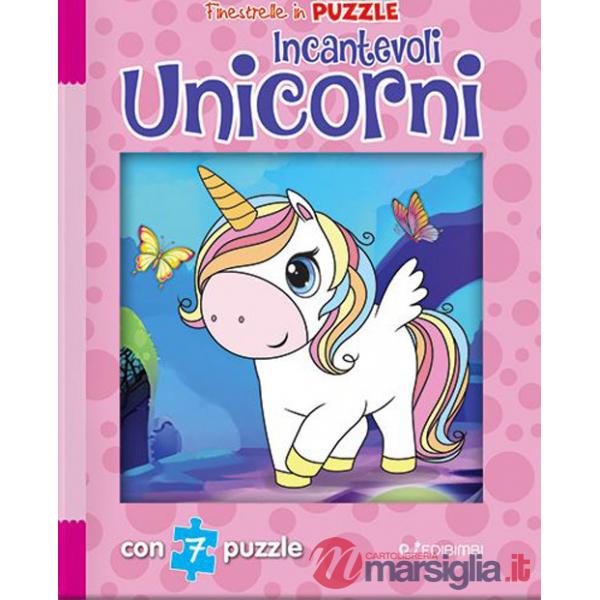 Incantevoli unicorni. Finestrelle in puzzle. Ediz. a colori