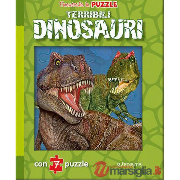 Terribili dinosauri. Finestrelle in puzzle. Ediz. a colori