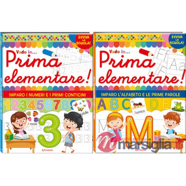 Vado in prima elementare! Imparo i numeri e i primi conticini-Imparo l'alfabeto e le prime parole (2 titoli sfusi). Ediz. a colo
