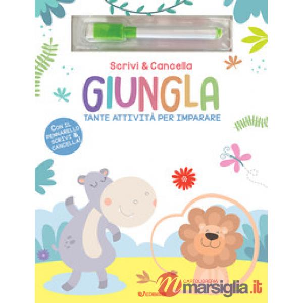 Giungla. Scrivi & cancella. Ediz. a colori. Con pennarello