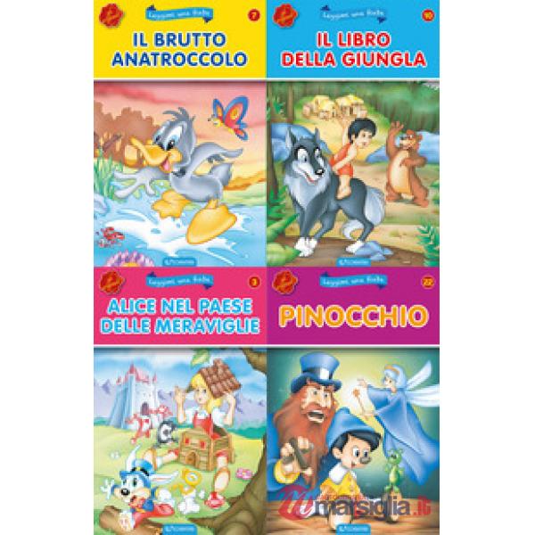 Brutto anatroccolo-Libro giungla-Alice-Pinocchio. Leggimi una fiaba (4 titoli sfusi). Ediz. a colori (Il)