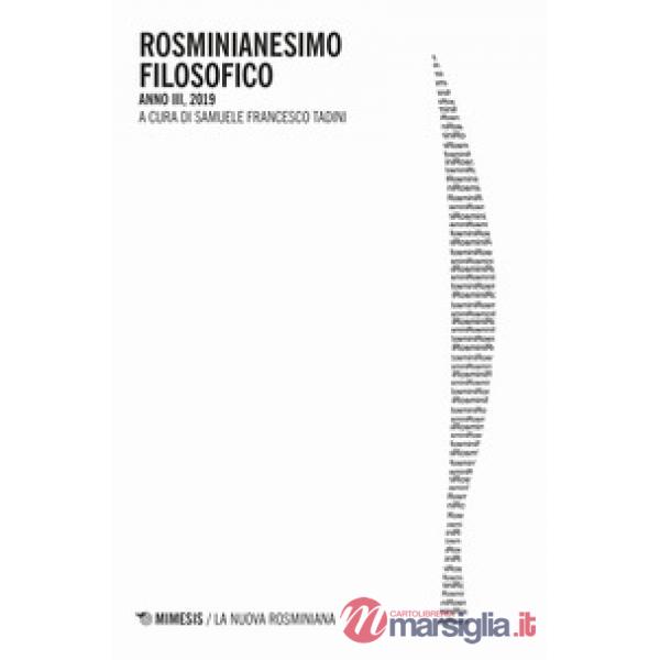Rosminianesimo filosofico 2019