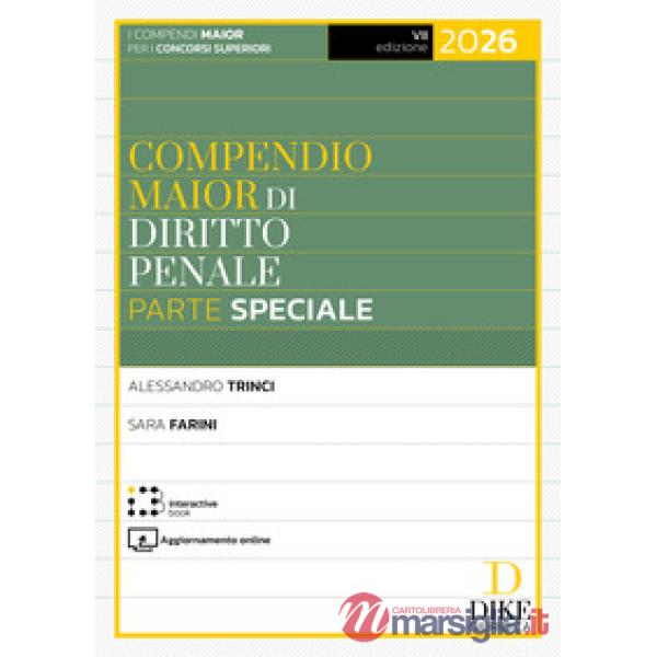 Compendio maior di diritto penale. Parte speciale 2026