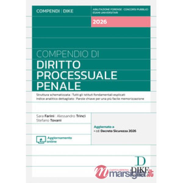 Compendio di diritto processuale penale 2026