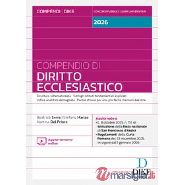 Compendio di diritto ecclesiastico 2026