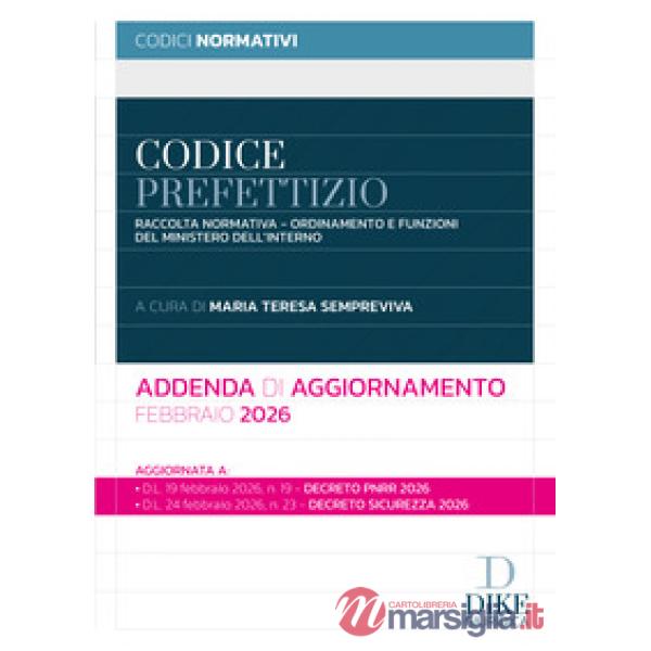 Codice prefettizio. Addenda di aggiornamento. Febbraio 2026