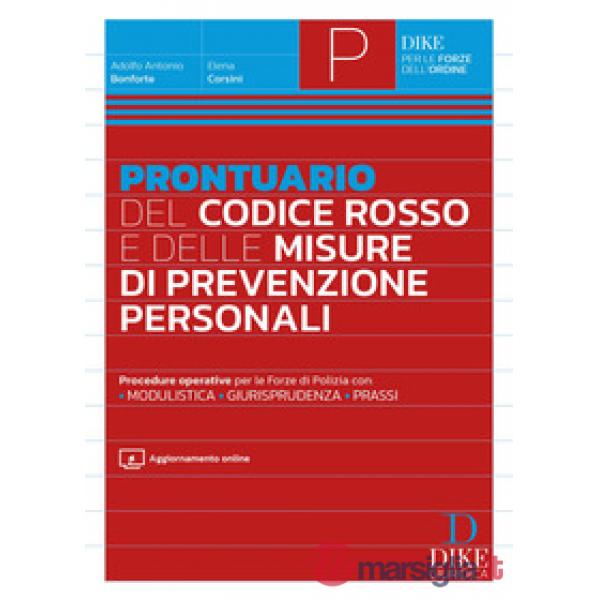 Prontuario del Codice rosso e delle misure di prevenzione personali