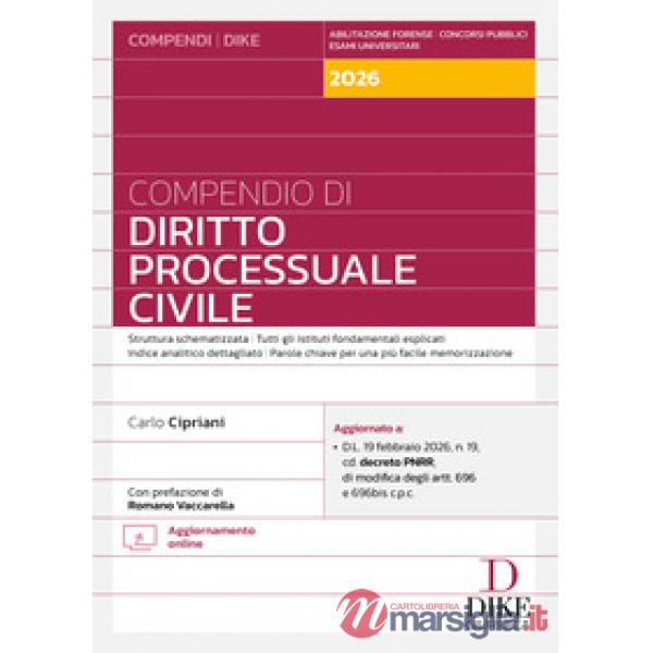 Compendio di diritto processuale civile 2026