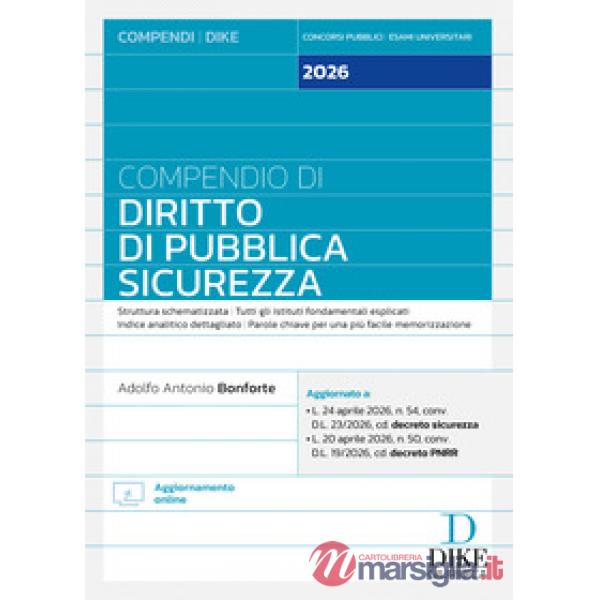 Compendio di diritto di pubblica sicurezza 2026