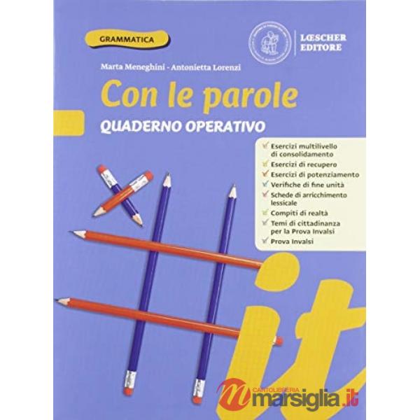 CON LE PAROLE ED. BLU QUADERNO OPERATIVO