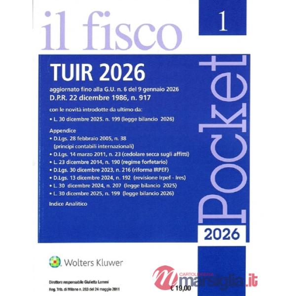 Tiur 2026 Il Fisco Pocket
