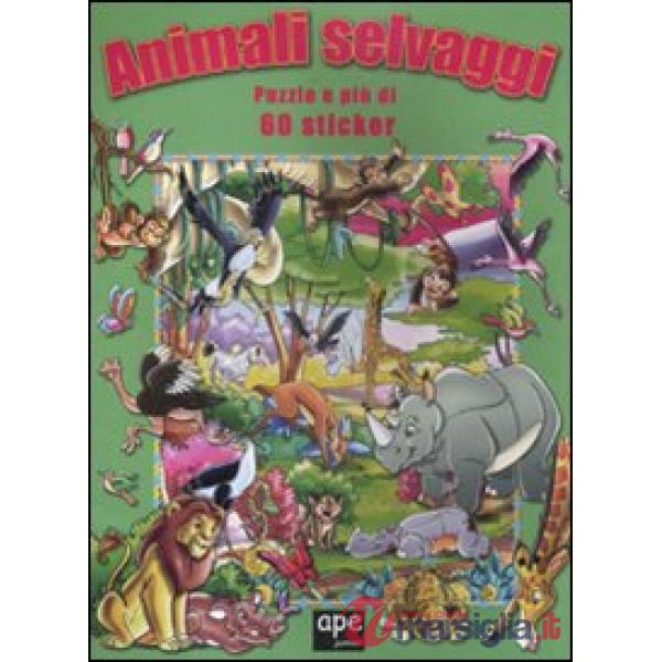 Animali selvaggi. Libro puzzle. Con adesivi. Ediz. illustrata