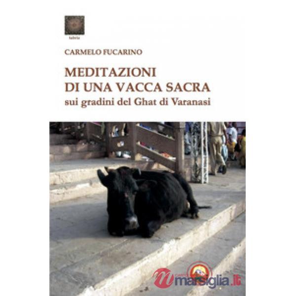 Meditazioni di una vacca sacra sui gradini del Ghat di Varanasi