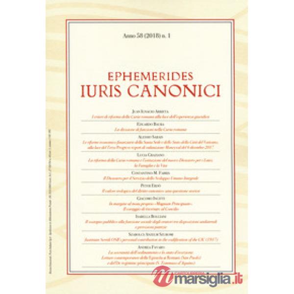 Ephemerides Iuris canonici (2018). Vol. 1