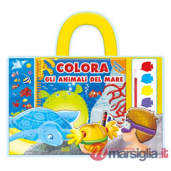 Animali del mare. Ediz. illustrata. Con 12 pastelli