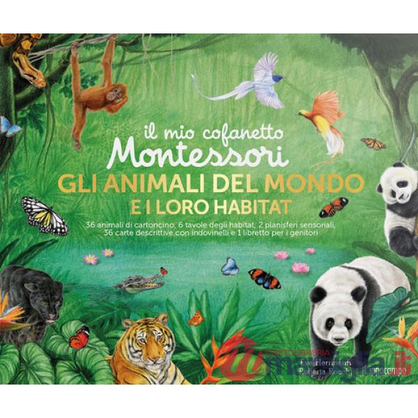 Animali del mondo e i loro habitat. Il mio cofanetto Montessori. Ediz. a colori. Con gadget (Gli)