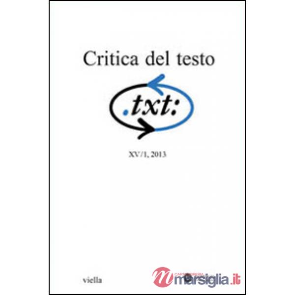 Critica del testo. Vol. 16/1