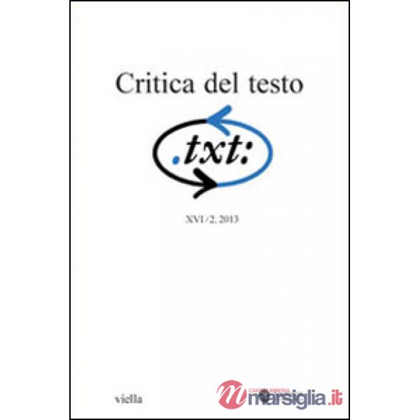 Critica del testo. Vol. 16/2