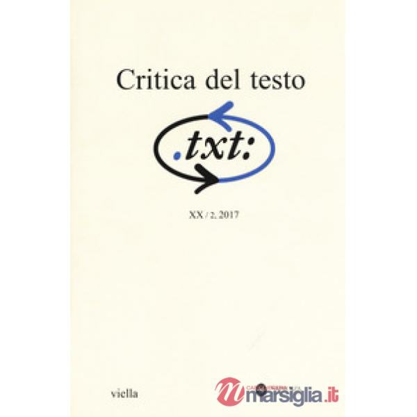 Critica del testo (2017). Vol. 20/2