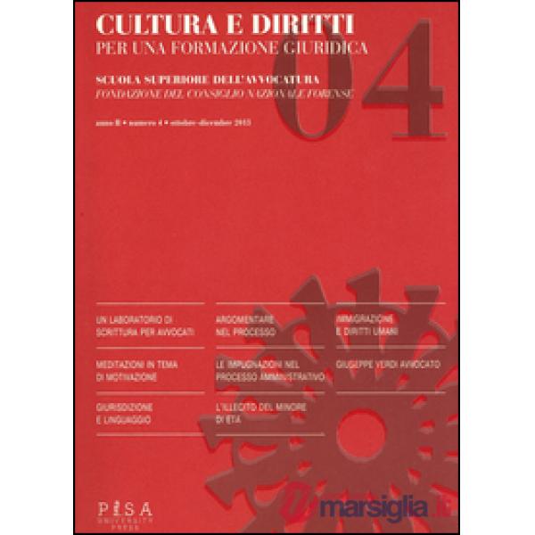 Cultura e diritti. Per una formazione giuridica (2013). Vol. 4